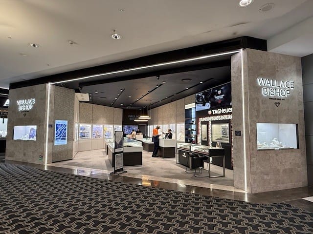 Wallace Bishop store interior inside a shopping centre