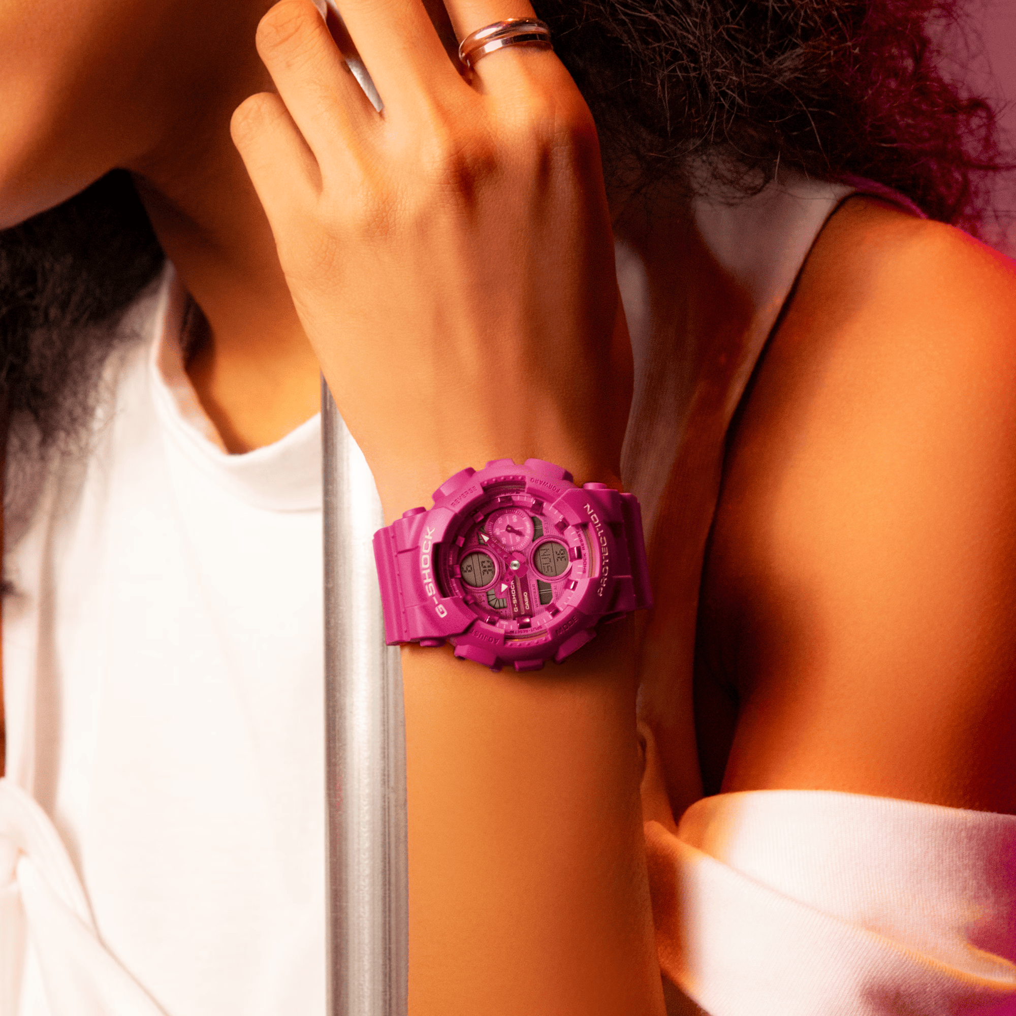 Casio G-SHOCK Women's Resin Quartz Watch GMAS140PP-4A