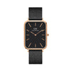 Daniel Wellington Quadro 20X26 Pressed Ashfield Rose Gold & Black Watch