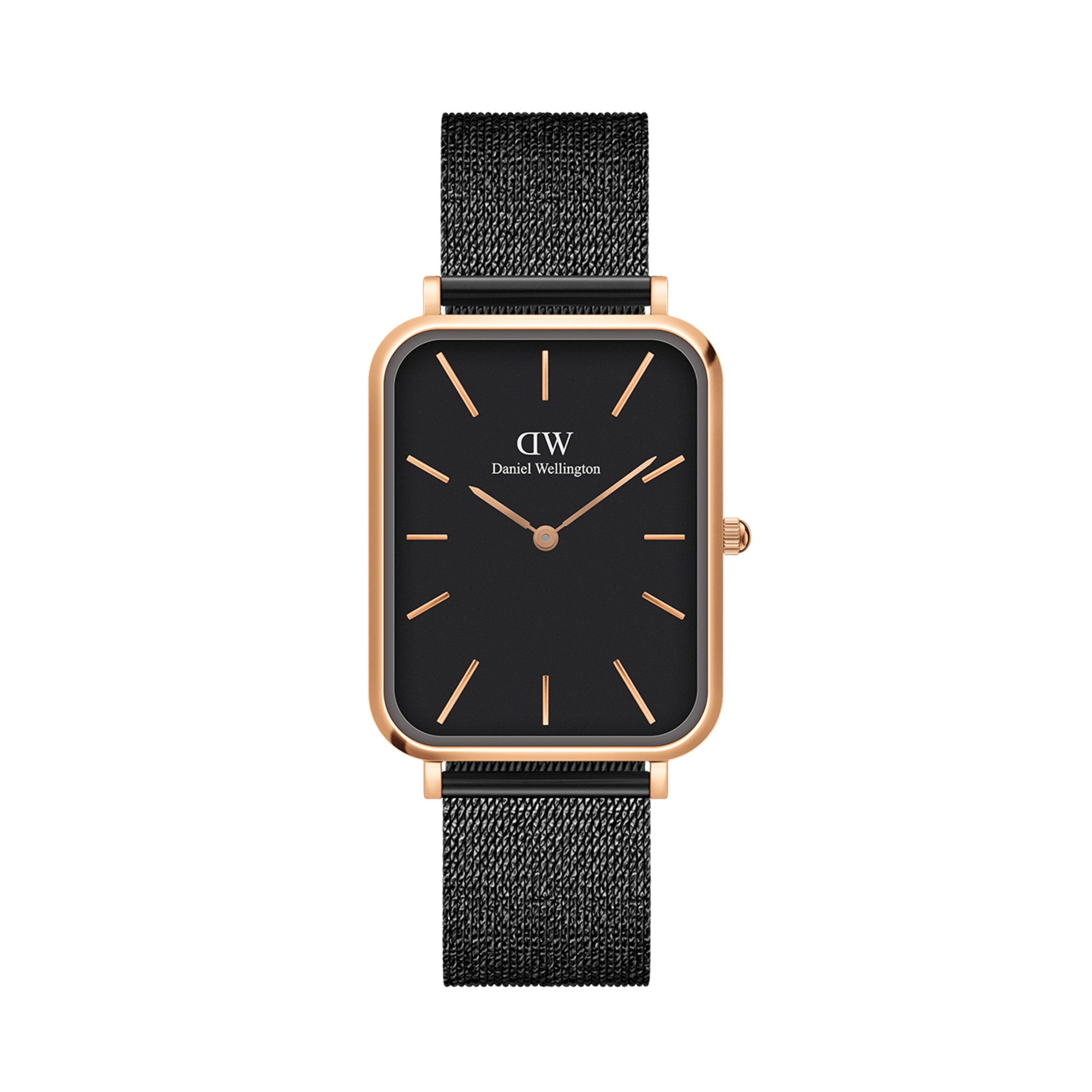 Daniel Wellington Quadro 20X26 Pressed Ashfield Rose Gold & Black Watch