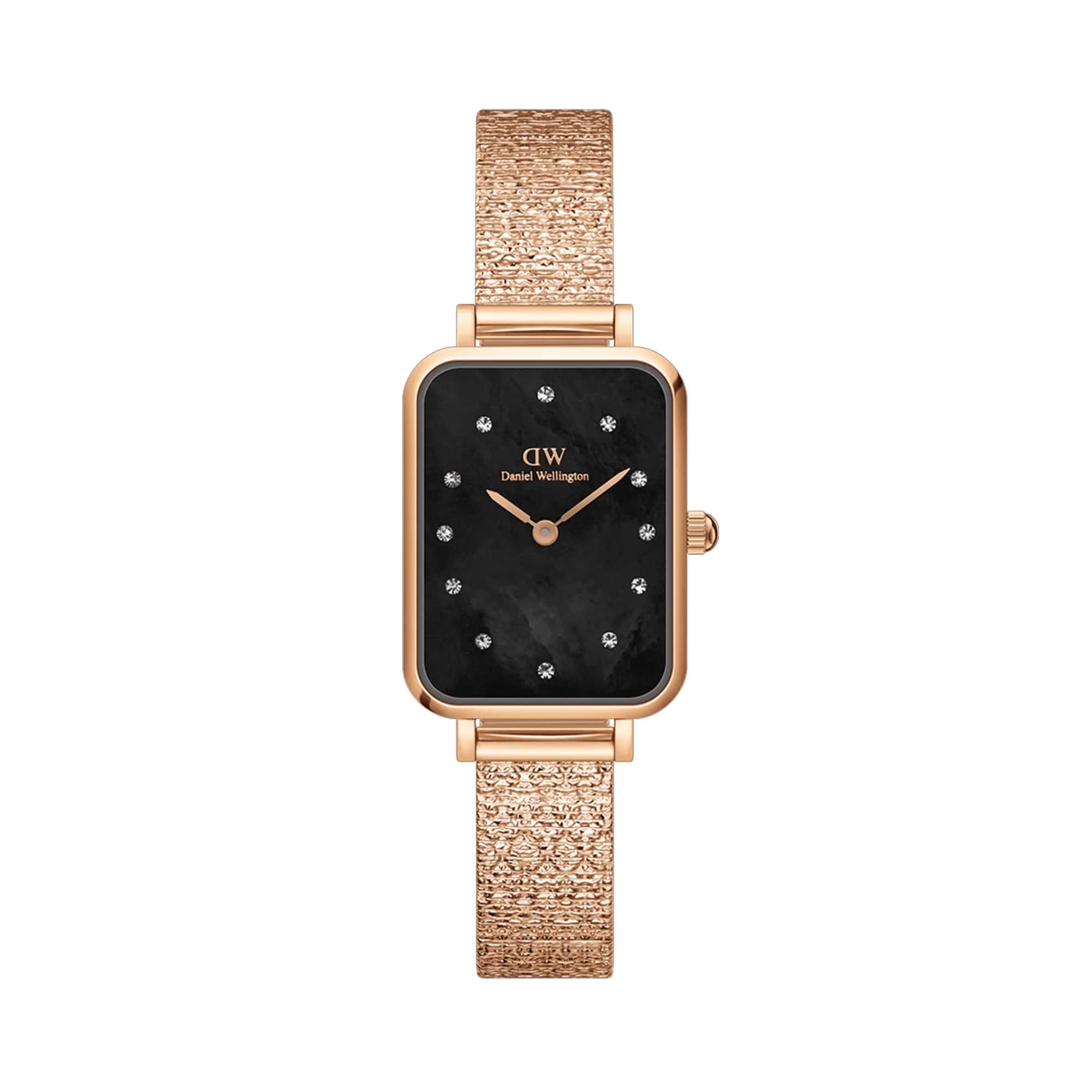 Daniel Wellington Quadro 20x26 Lumine Rose Gold Mother of Pearl Black Watch