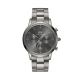Daniel Wellington Iconic Chronograph 42 Link Anthracite-Grey Sunray Watch