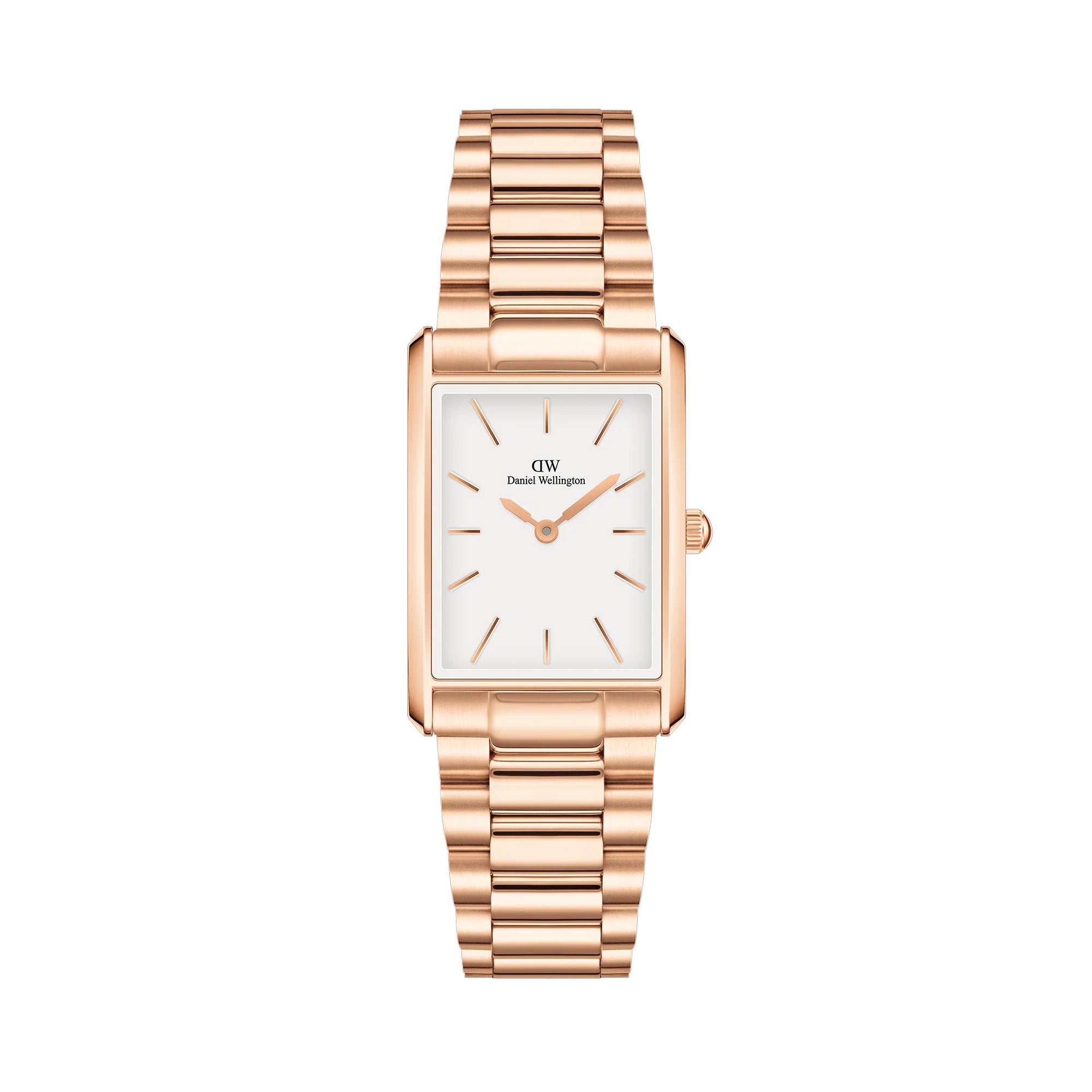 Daniel Wellington Bound 35x24 3-Link RG White Watch