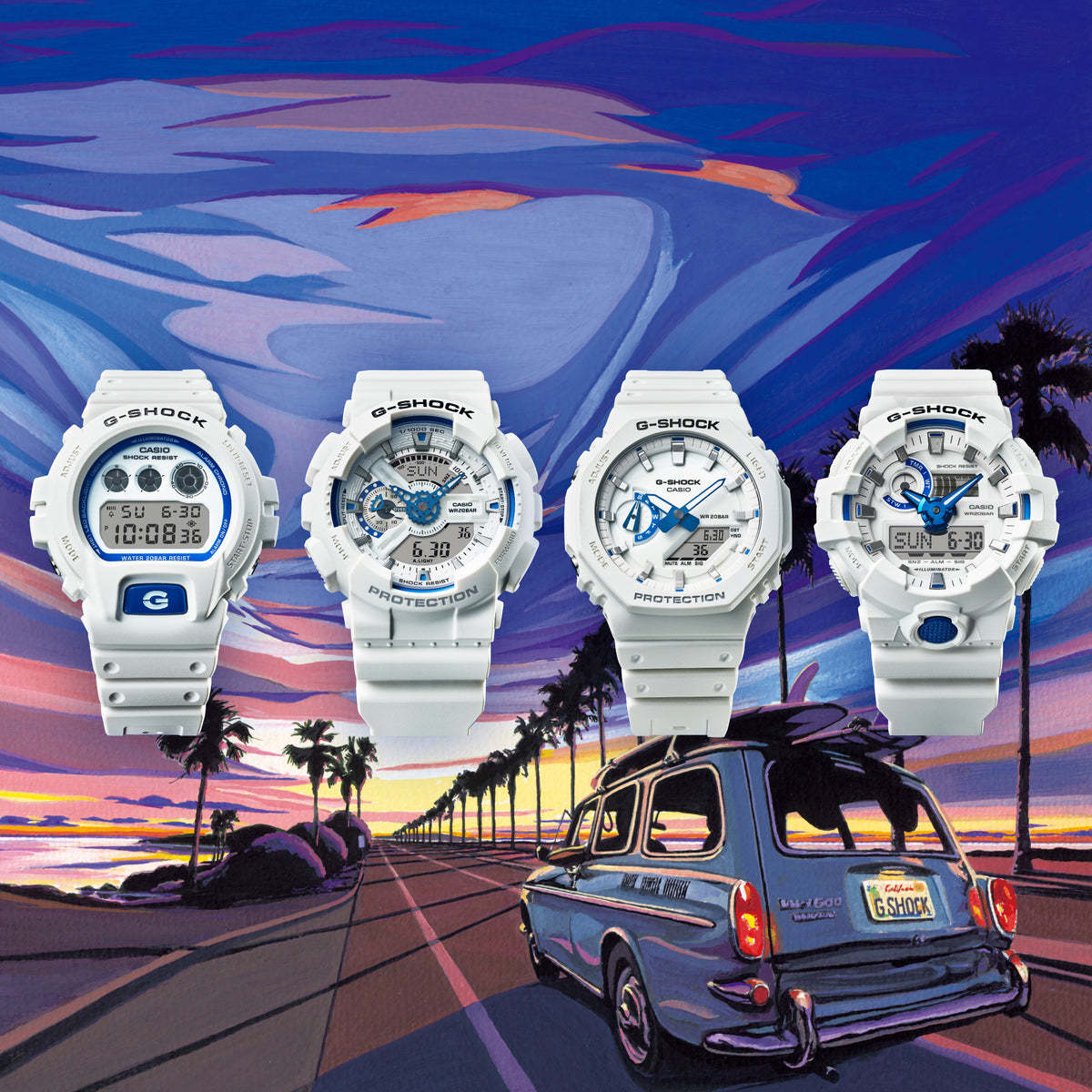 Front-on view of the Casio G-SHOCK Quartz Men's Watch DW-6900HDS-7 - and similar models