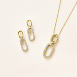 0.25ct TDW Diamond Paperclip Earrings in 9ct Yellow Gold