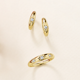 0.10ct TDW Diamond Star Set Ring in 9ct Yellow Gold