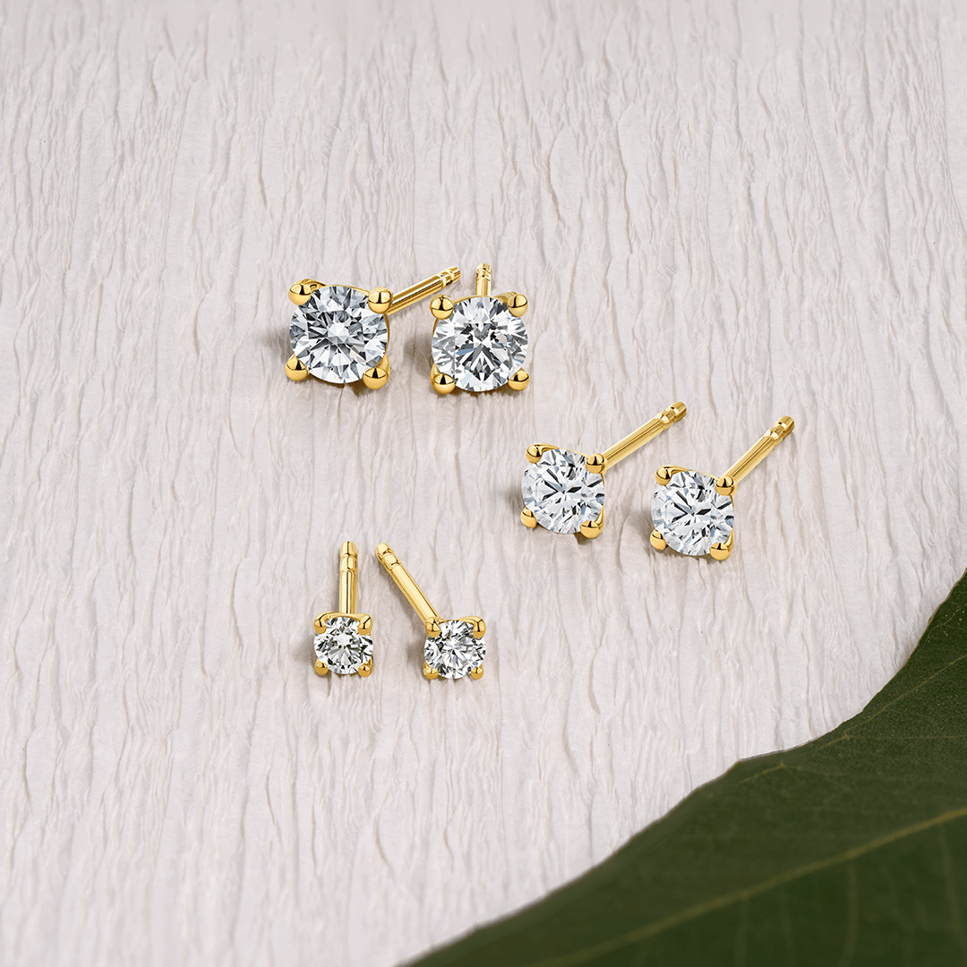 1.00ct TW Diamond Stud Earrings in 9ct Yellow Gold