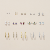 0.06ct TW Diamond Bar Earrings in 9ct Yellow Gold