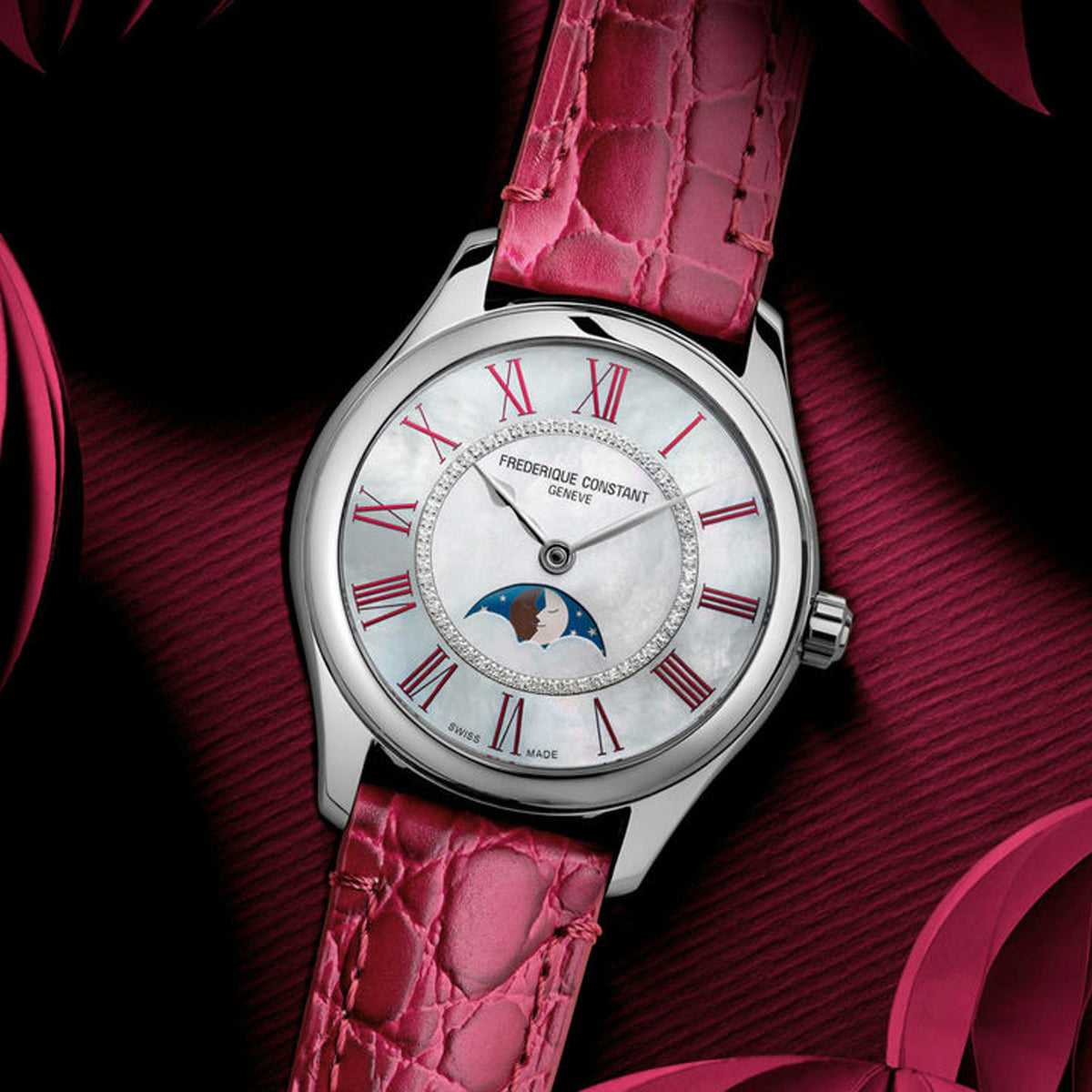 Frederique Constant Classics Elegance Luna Automatic 36mm Watch FC-331MPWRD3B6
