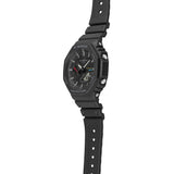 Casio G-SHOCK GAB2100-1A analogue digital watch with black bio-based resin band, octagonal bezel, solar power, and Bluetooth connectivity.