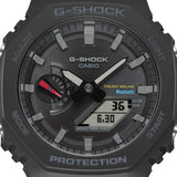 Casio G-SHOCK GAB2100-1A analogue digital watch with black bio-based resin band, octagonal bezel, solar power, and Bluetooth connectivity.