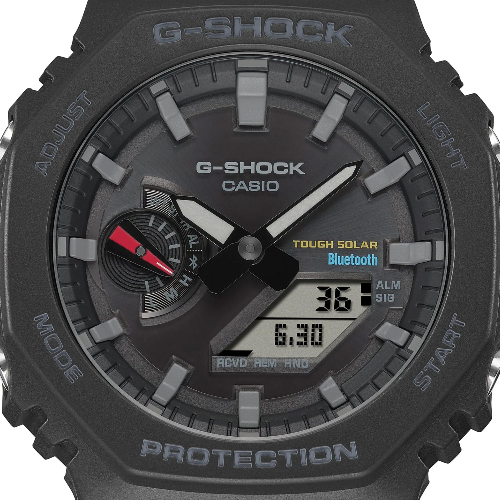 Casio G-SHOCK Men's 48.50mm Resin Digital Analogue Watch GAB2100-1A