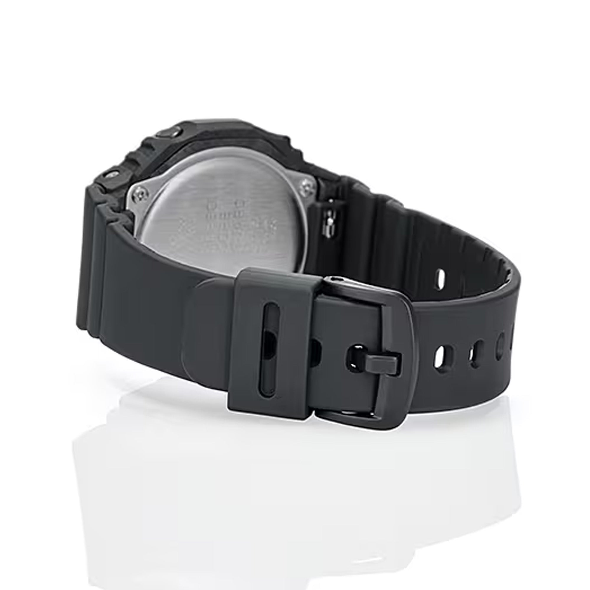 Casio G-SHOCK GMA-S2100-1A analogue digital watch with black resin band, octagonal bezel, and slim shock-resistant design.
