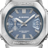 Close-up of the dial on the Casio G-SHOCK 2500 Series Quartz Men’s Watch GMC2500D-1A2, 46.7mm case. The small seconds subdial, date window and parallel-line hands are shown in detail.