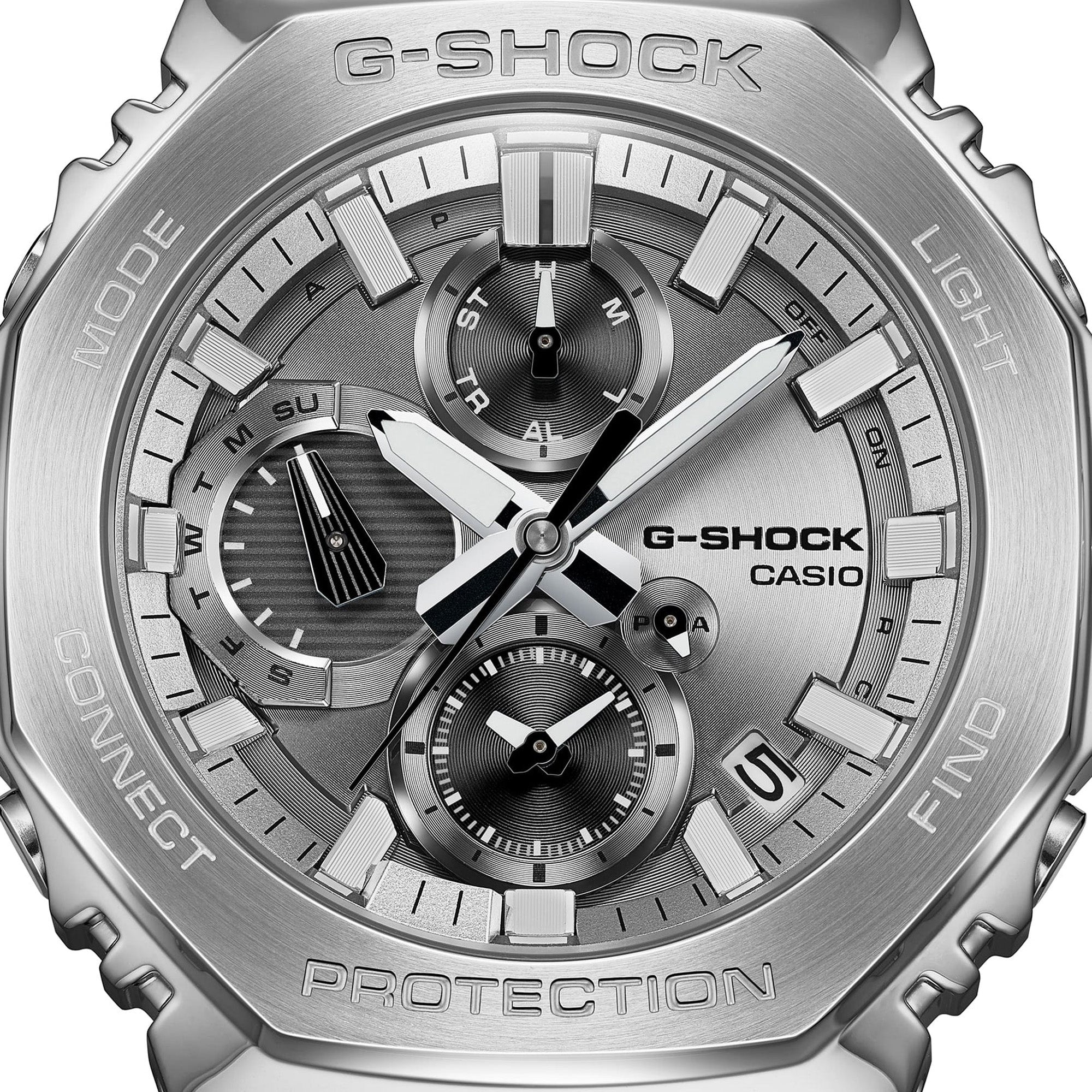 Casio G-Shock GMCB2100ADS-1A front view close up showing three sub dials