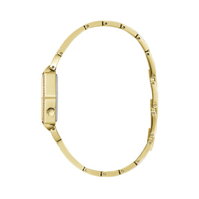 Guess Women's 28mm Gold Audrey Glitz Hexagonal Quartz Watch GW0680L2