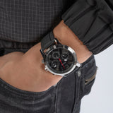 Guess Men's 44mm Silver Parker Black Quartz Watch GW0708G1