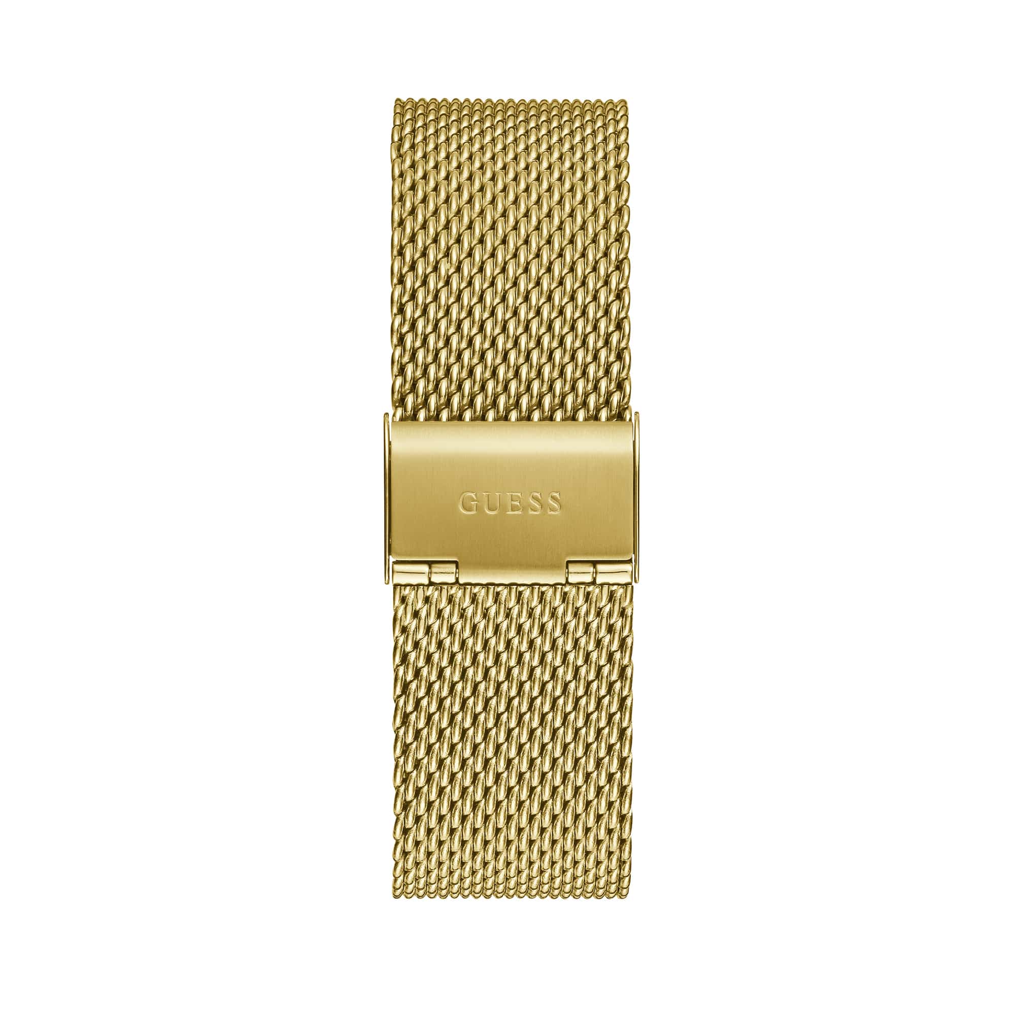 Guess Men's 44mm Gold Reputation Black Logo Quartz Watch GW0710G2