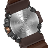 Back of the case on the Casio G-SHOCK Solar Men's Watch GW-9500MH-5, 53mm case, showing the stainless steel caseback and Carbon Core Guard construction. The case's mud and shock-resistant build is visible from this angle.