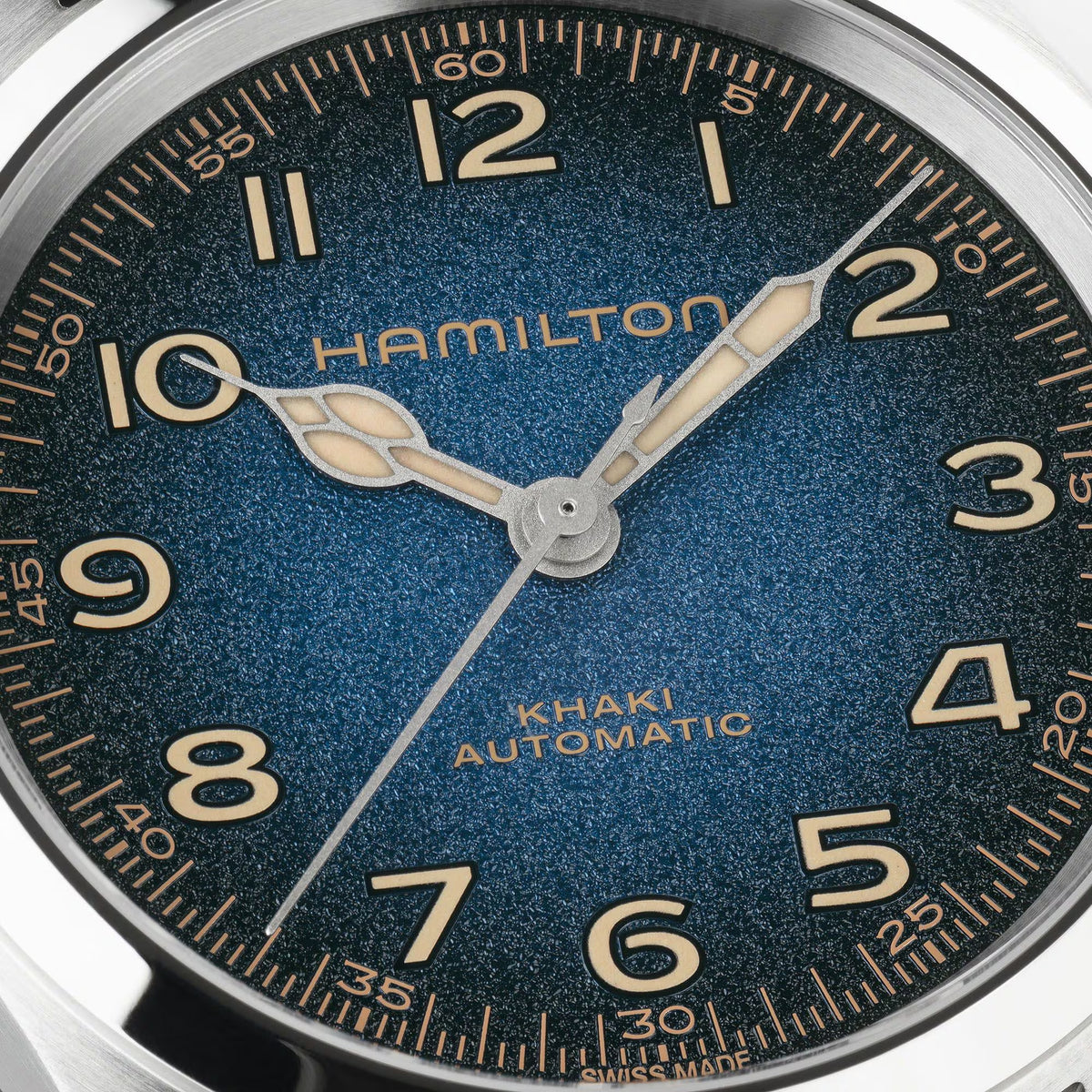 Hamilton H70405140 Khaki Field Murph Auto Blue Gradient Stardust Dial Cathedral Hands Applied Arabic Numerals