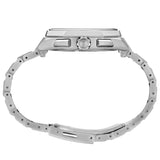 The 12.4mm-thick titanium case shows the faceted profile of the bezel and case flank. The case back is engraved to mark the 145th Anniversary Limited Edition.