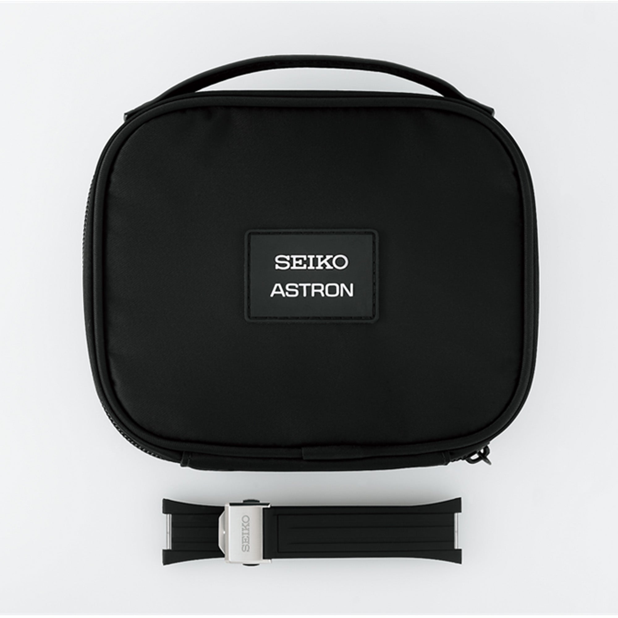 Seiko Astron limited edition presentation box with special packaging, including additional silicone strap and numbered certificate