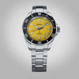The Seiko Prospex Automatic Men's 41.70mm Watch HBB003K sits within proportions suited to most adult male wrist sizes, with a distinctive angular dive-watch presence.