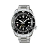 The Seiko Prospex HBC002J features a black dial with oversized LumiBrite-coated markers, a gold-tone GMT hand and a date window. The 42mm stainless steel case is fitted with a black ceramic unidirectional bezel.