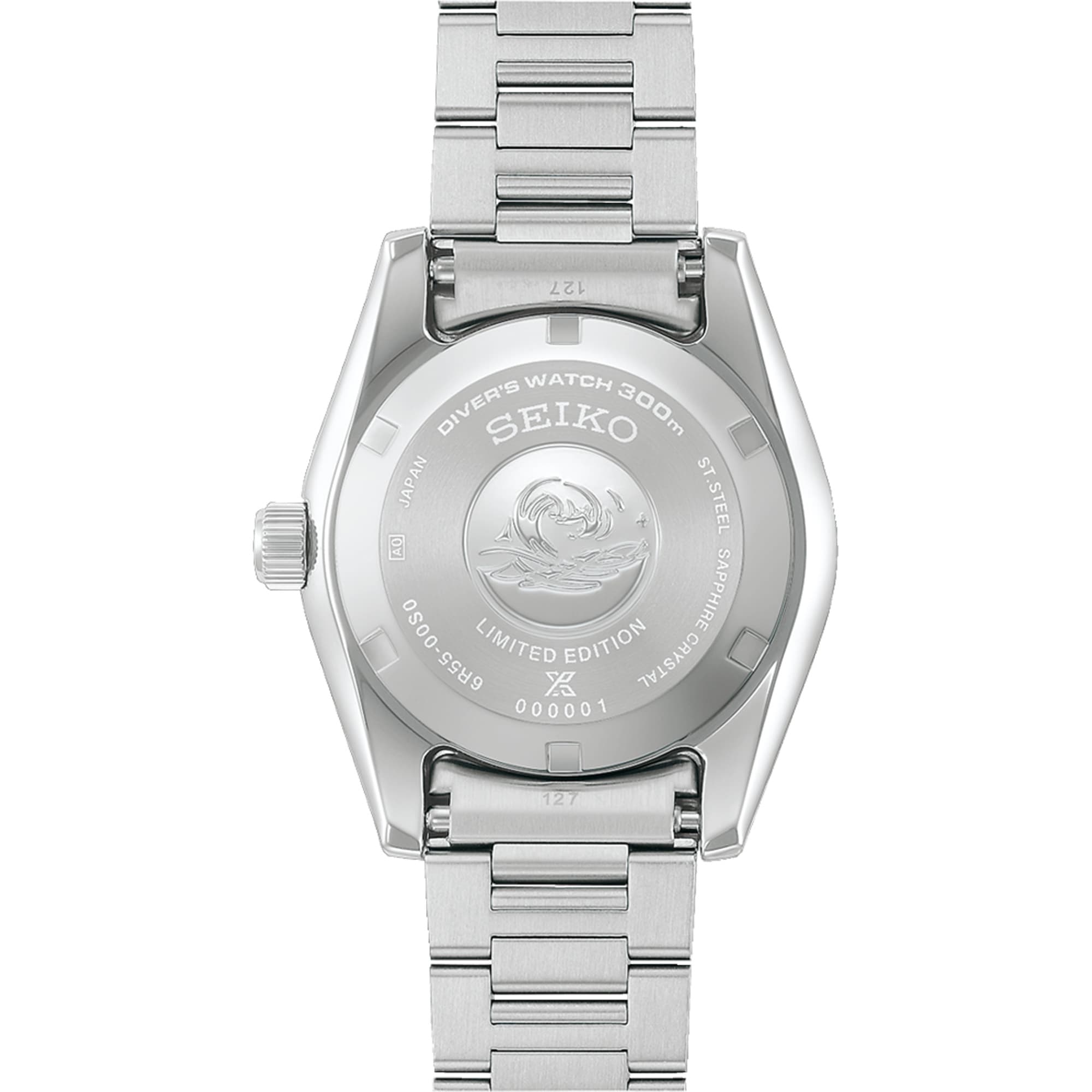 Seiko Prospex HBC005J Stainless Steel Screw-Down Case Back with Engraved Prospex Detail