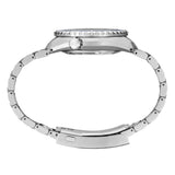 The Seiko Prospex Marinemaster JAMSTEC Limited Edition Men's 42.60mm Watch HBF002J is fitted with a stainless steel bracelet featuring a tool-less micro-adjustment clasp. The screw-down case back contributes to the watch's 300m water resistance rating.