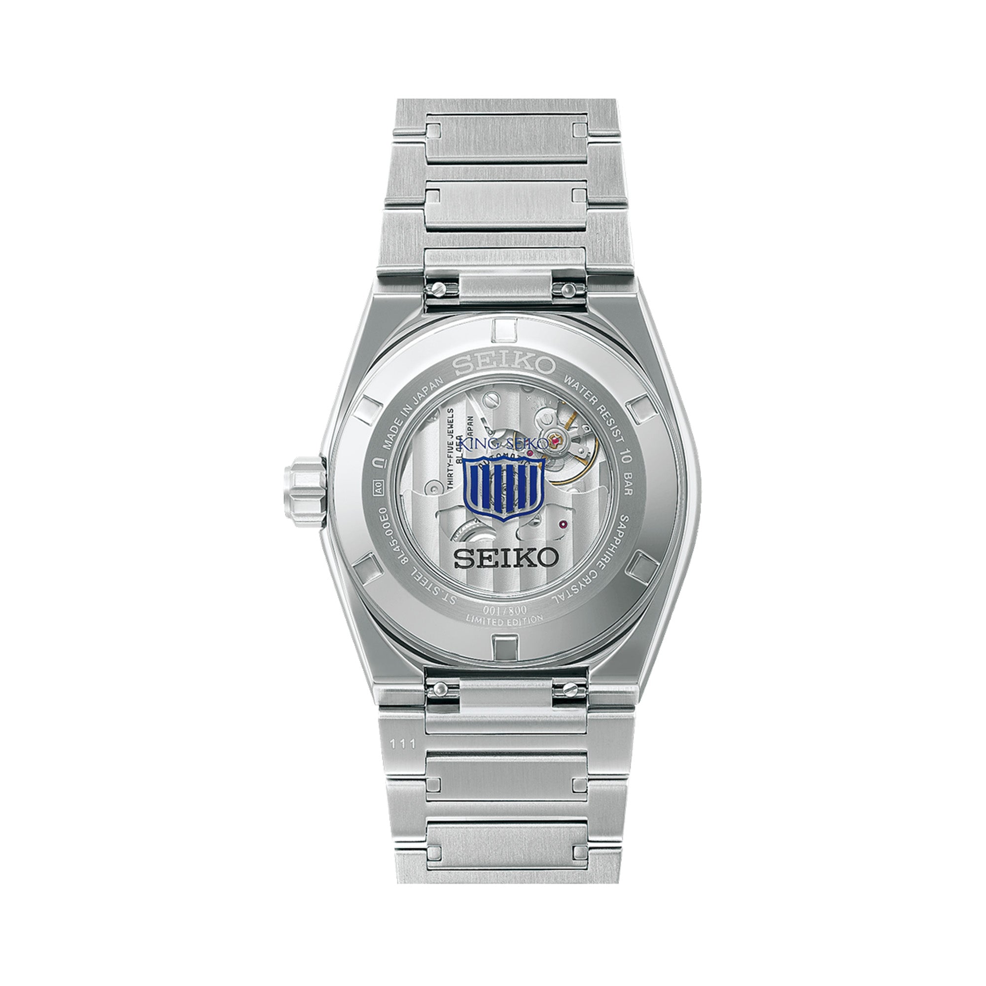 Limited Edition King Seiko VANAC Automatic Men's 41mm Watch HKF004 back of case with Seiko brand logo