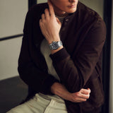 Worn on the wrist, the King Seiko VANAC Automatic Men’s 41mm Watch HKF005J sits with a bold, angular presence. The integrated bracelet gives it a snug, comfortable fit.
