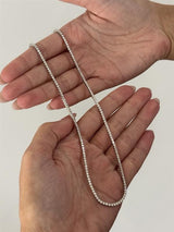 4.45ct TW Diamond Tennis Necklace in 18ct White Gold