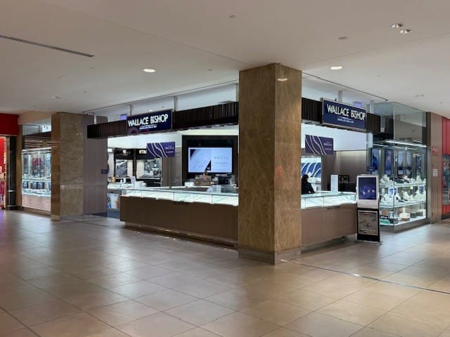 Wallace Bishop store interior in a shopping mall