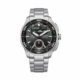 Citizen Promaster Analogue Digital 42mm Men's Watch JV3001-53E - The black dial pairs analog hands with a high-definition MIP digital display showing tide graph, moon phase, and race timer functions. A black unidirectional rotating bezel surrounds the dial.
