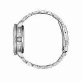 Citizen Promaster Analogue Digital 42mm Men's Watch JV3001-53E - The sapphire crystal with anti-reflective coating sits above the dial, with the rotating bezel visible from this angle. The case shows a clean, technical profile.