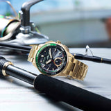 Citizen Promaster Analogue Digital 42mm Men's Watch JV3002-51E - Styled for sailing, sport, and everyday wear, this analogue-digital hybrid reflects Citizen's Eco-Drive solar-powered technology. Its gold-tone finish gives it a premium look beyond the water.
