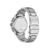 Citizen Promaster Analogue Digital 42mm Men's Watch JV3006-50L - The stainless steel bracelet is fitted with a secure clasp for adjustable, all-day wear. The solid-link construction reflects the watch's rugged, sport-focused design.