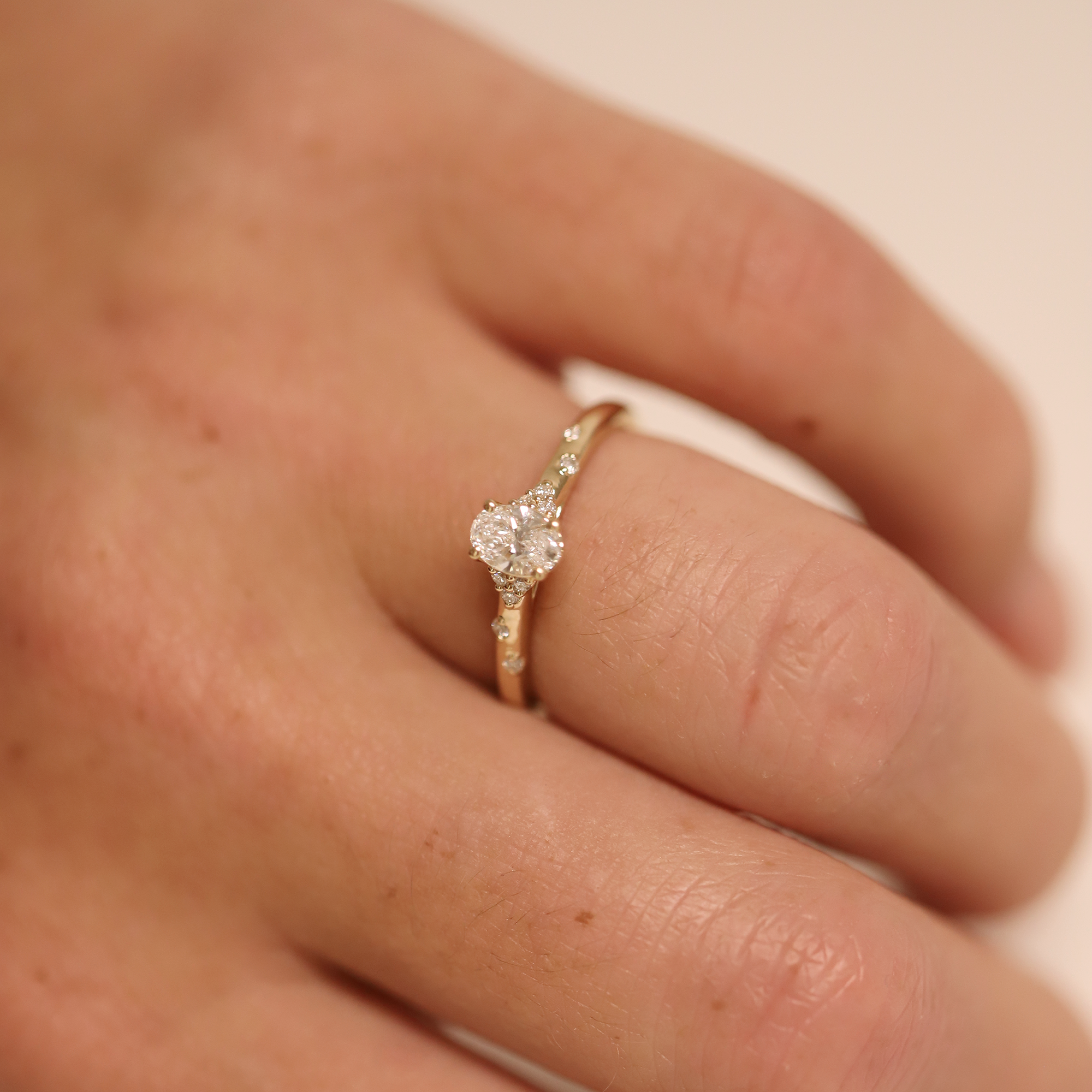 Everlasting Promise 0.33ct TW Oval Lab-Grown Diamond Ring in 9ct Yellow Gold