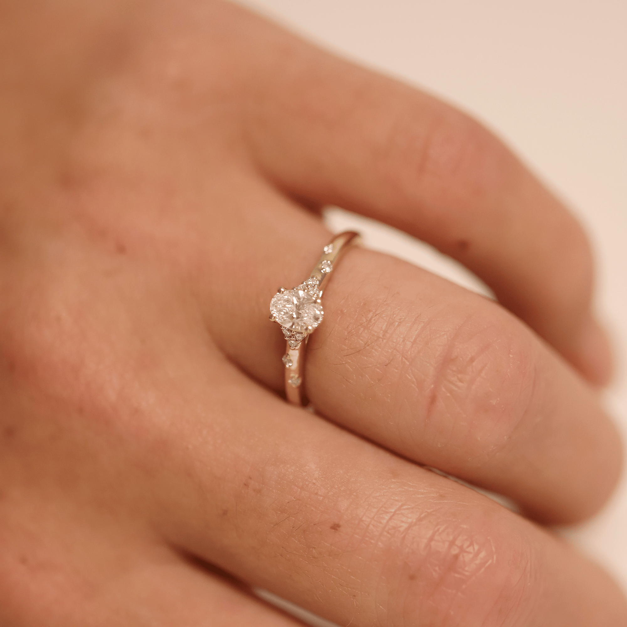 Everlasting Promise 0.33ct TW Oval Lab-Grown Diamond Ring in 9ct Yellow Gold