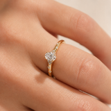Everlasting Promise 0.33ct TW Oval Lab-Grown Diamond Ring in 9ct Yellow Gold