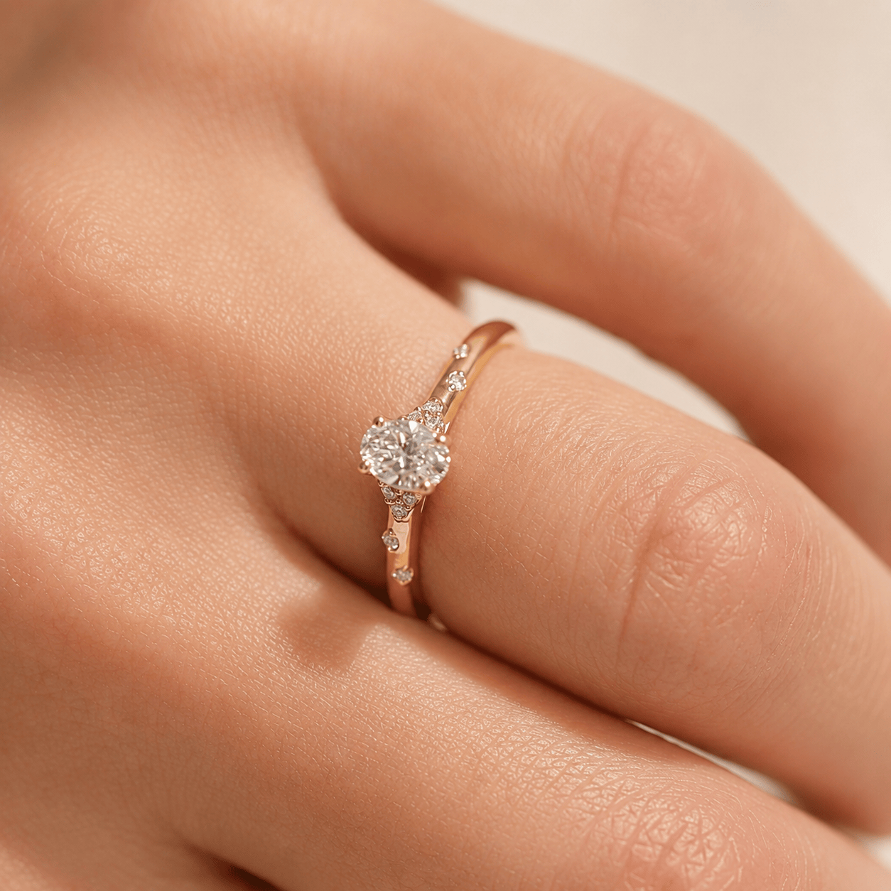 Everlasting Promise 0.33ct TW Oval Lab-Grown Diamond Ring in 9ct Yellow Gold
