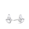 0.50ct TDW Lab-Grown Diamond Cluster Stud Earrings in 9ct White Gold