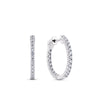 0.50ct TW Lab-Grown Diamond Hoop Earrings in 9ct White Gold