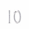 0.50ct TW Lab-Grown Diamond Hoop Earrings in 9ct White Gold