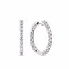 2.00ct TW Lab-Grown Diamond Hoop Earrings in 9ct White Gold