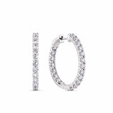 2.00ct TW Lab-Grown Diamond Hoop Earrings in 9ct White Gold