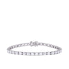9.00ct TW Lab-Grown Diamond Emerald Cut Tennis Bracelet in 18ct White Gold