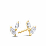 0.20ct TDW Marquise Cut Lab-Grown Diamond Earrings in 9ct Yellow Gold
