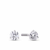 0.50ct TW Lab-Grown Diamond Solitaire Stud Earrings in 18ct White Gold
